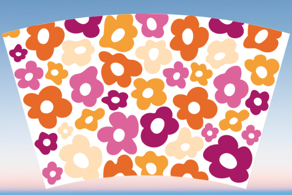 70s Groovy Flower Graphics and Print Templates