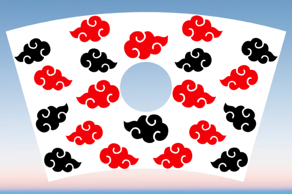 Anime Japanese Clouds 24oz Full Wrap Graphics