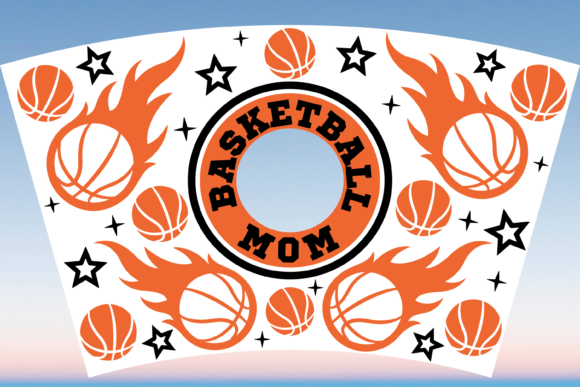 Basketball Mom Cup Wrap Graphics