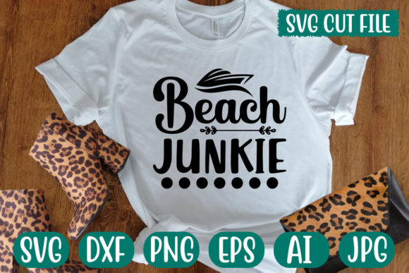 Beach Junkie Svg: Graphics for T-Shirt Designs