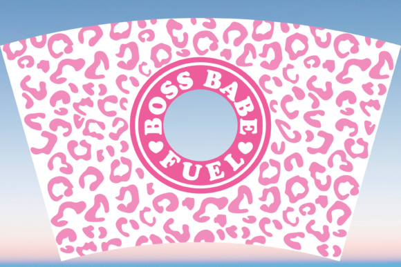 Boss Babe Fuel 24oz Cup Wrap Graphics and Print Templates
