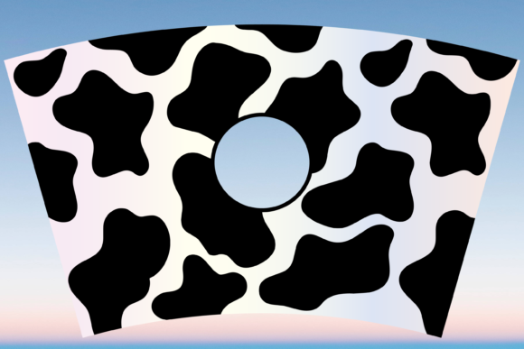 Cow Print Pattern 24oz Cup Wrap: Graphics and Print Templates