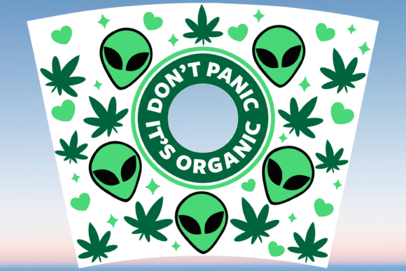 Don't Panic It's Organic Graphics and Print Templates