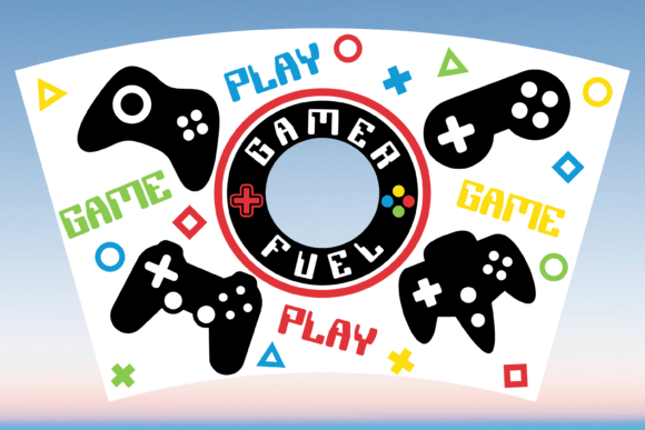 Gamer Fuel 24oz Venti Cup Full Wrap Graphics