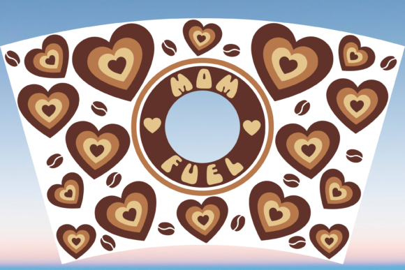 Mom Fuel Coffee Venti Cup Wrap Graphics