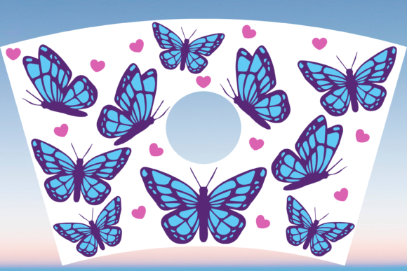 Monarch Butterfly Starbucks Cup Wrap Svg Graphics