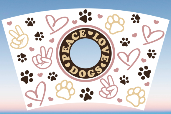 Peace Love Dogs SVG Graphics for Print Templates