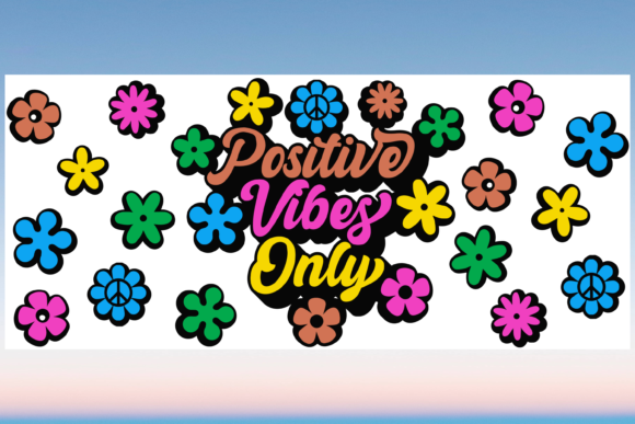 Positive Vibes Boho Libbey Wrap Svg Graphics