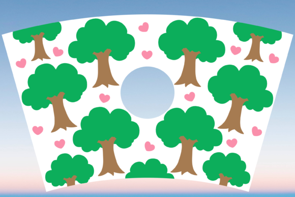 Tree Forest Starbucks Cup Wrap Svg Graphics