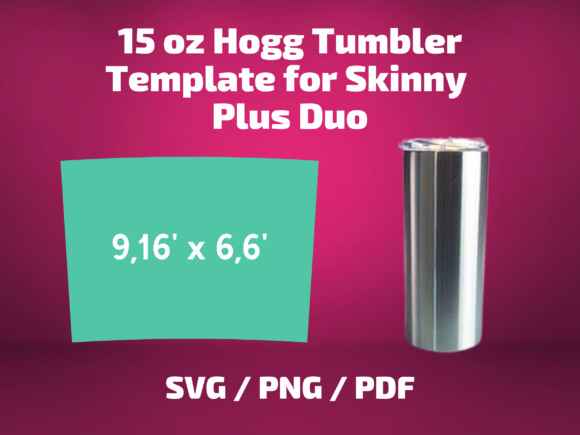 Tumbler Template Hogg 15 Skinny Plus Duo: Graphics & Print Templates