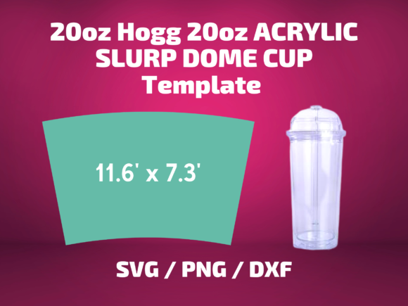 Tumbler Template Hogg 20 SLURP DOME CUP: Graphics & Print Templates