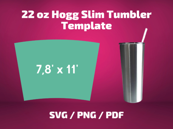 Tumbler Template Hogg 22 Oz Slim: Graphics & Print Templates