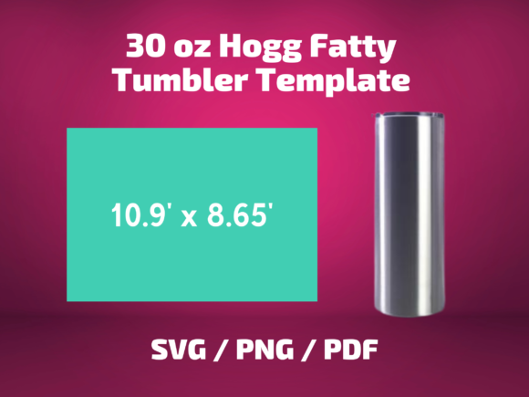 Tumbler Template Hogg 30 Oz Fatty: Graphics & Print Templates