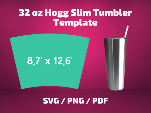 Tumbler Template Hogg 32 Oz Slim Graphics