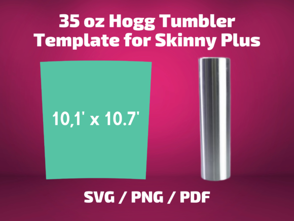 Tumbler Template Hogg 35 Skinny Plus: Graphics & Print Templates