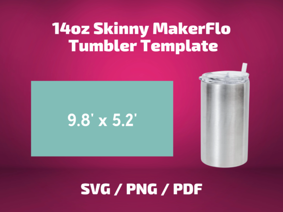 Tumbler Template Makerflo 14 Oz Skinny Graphics