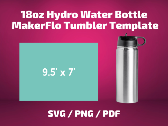 Tumbler Template Makerflo 18 Oz Hydro Graphics & Print Templates
