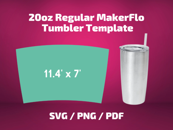 Tumbler Template Makerflo Regular 20 Oz Graphics