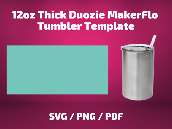 Tumbler Template Makerflo Thick Duozie: Graphics & Print Templates