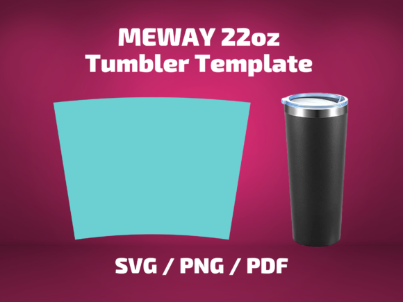 Tumbler Template MEWAY 22 Oz: Graphics & Print Templates
