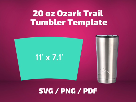 Tumbler Template Ozark 20 Oz Graphics & Print Templates