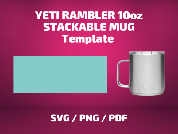 Tumbler Template YETI RAMBLER 10 Oz MUG Graphics