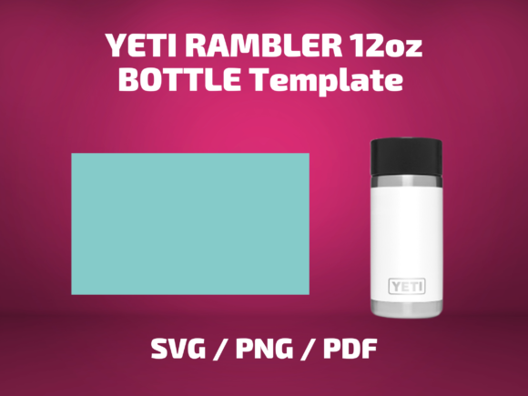 Tumbler Template YETI RAMBLER 12oz Graphics & Print Templates