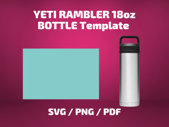 Tumbler Template YETI RAMBLER 18 BOTTLE Graphics