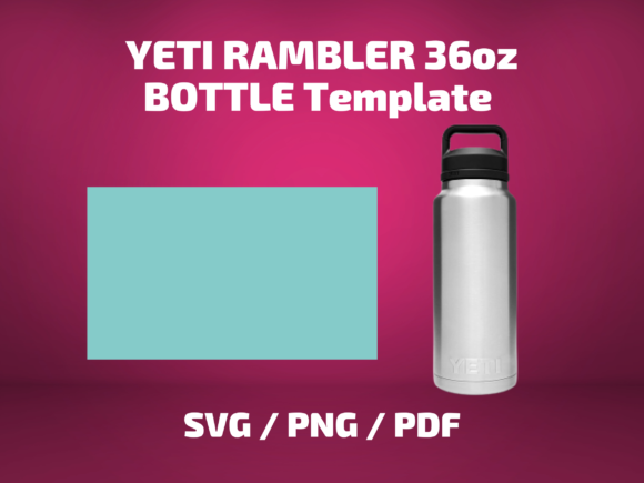 Tumbler Template YETI RAMBLER 36 BOTTLE Graphics