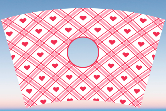 Vintage Plaid Heart Graphics for Print Templates