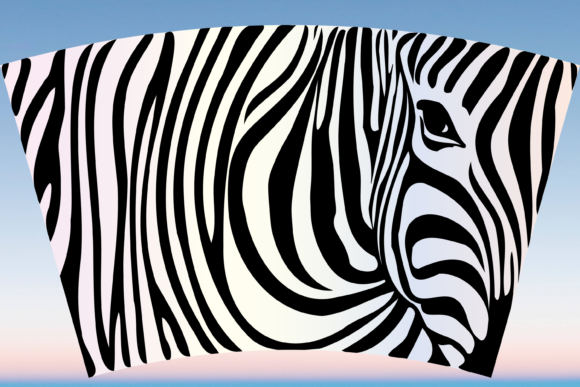 Zebra Print Pattern 24oz Cup Wrap Graphics